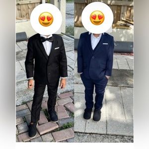 Black n Bianco First Class Boys' Slim Fit Three Piece Suit